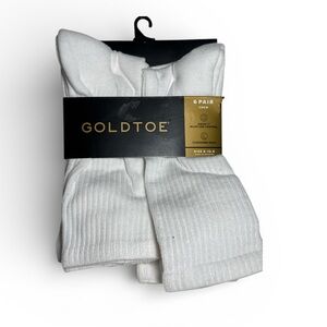 Gold Toe Men's Classic White Socks - 6 Pack